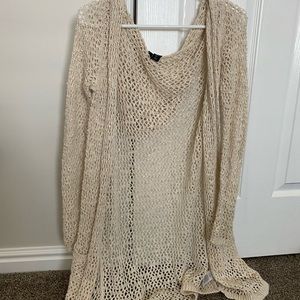 Cream cardigan - with holes